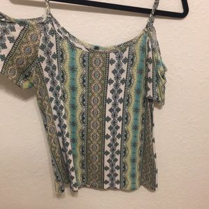 Full tilt cold shoulder top